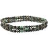 Bling Jewelry Natura Genuina Tiny Turchese Africano Sfaccettato Ombre Multicolore Petite Seed Caviar Rondelle Perline Verde Oliva Stretch Bracciali Per Le Donne Adolescenti Impilabile Set Di 3 Fili