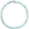 Bling Jewelry Collana girocollo classica semplice annodata a mano con filo di perle rotonde da 10MM in pietre semipreziose, gioielli occidentali per donne, chiusura a barretta, lunghezza 15 17 19 pollici.