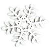Snowflake Grande in legno Bianco con glitter