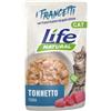 LIFE NATURAL 1 x 55 g Life Natural i Trancetti Busta Alimento Cibo Umido Completo per Gatti Adulti con Tonnetto Grain Free