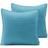 AmeliaHome Set di 2 federe 45 x 45 cm, colore blu/grigio