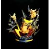Action Figure Pokémon Pikachu Raichu Evolution 25cm Statua Da Collezione Anime