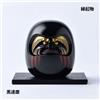 GINGADO Daruma Bambola Nera Giapponese Fatta a Mano Buona Fortuna Amuleto Figura...
