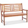 VEVOR Panchina da Esterno, Panca da Giardino in Legno da 122 cm Esterni, Panchina con Capacità di Carico 318 kg con Schienale Braccioli, Panca da Patio per Giardino, Parco, Cortile, Portico Anteriore