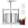VEVOR Pressa Manuale per Vino di Frutta Cesto in Acciaio Inox 12L con Manico, Spremiagrumi Manuale per Bevande Alcoliche Pressa per Sidro, Mela, Uva, Tintura, Miele, Olio d'Oliva Cucina, Casa