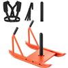 VEVOR Slitta con Pesi, Compatibile con Dischi da 25 e 51 mm Slitta per Allenamento di Forza e Forza per Esercizi Atletici, Attrezzatura per Allenamento Fitness con Maniglia, Arancione