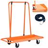 VEVOR Carrello per Pannello Cartongesso, Carico 816 kg in Acciaio con Ruote Girevoli, Durevole e di Lunga durata, Carrello con Cinghia di Fissaggio per Compensato, Cartongesso, Vetro, Arancione