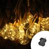 Wisdom Catena decorata con 10 Lampadine A60 luminose a Led Bianco Caldo 4,5 metri a batteria Wisdom