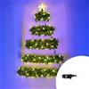 Wisdom Albero di Natale luminoso da parete 150cm con festone e luce decorativa in fibra ottica Bianco Caldo Wisdom