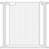 PawHut Cancellino per Cani Regolabile con Chiusura Automatica, Acciaio e ABS, 75-82x76 cm, Bianco | Aosom Italy