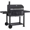 Tepro Toronto XXL - Barbecue a carbonella (Carrello) con Coperchio Scorrevole, con termometro, Piano Carbone Regolabile in Altezza, Tuta da Camino e lembo a Carbone, Dimensioni: ca. 152 x 73 x 137 cm