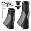 GlasFlength Manopole per bicicletta ergonomiche, per mountain bike, per mountain bike, 22 mm, adatte per biciclette urbane, scooter, e-bike (nero)