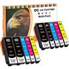 D&C 10x Cartucce d'inchiostro per Epson 26 XL 26XL per Epson Expression Premium XP-510, XP-520, XP-600, XP-605, XP-610, XP-615, XP-620, XP-625, XP-700, XP-710, XP-720, XP-800, XP-810, XP-820
