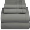 Hearth & Harbor Migliore qualità Doppia Tasca Profonda con Angoli in Microfibra Spazzolata, Charcoal Grey, Coppia
