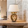 Sofia Ceramiche Comp Testa di Moro con Turbante h 25 cm — Donna, Decoro Sicily - Decoro Sicily / Donna / Lume (h55 c/paralume Ø35)