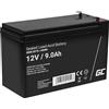 Green Cell Batteria AGM 12V 9Ah ricaricabile sigillata VRLA | Per UPS, allarmi, giocattoli elettrici, impianti solari, scooter, backup e uso ciclico senza manutenzione