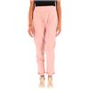 Essenziale Pantalone in cotone felpato con vita elastica