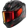 SHARK, casco integrale moto D-SKWAL 3 BLAST-R mat black anthracite red KAR, S