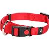 FLAMINGO CANE COLLARE IN NYLON "ZIGGI" 15 MM X 30-45 CM ROSSO