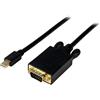 StarTech.com Cavo adattatore Mini DisplayPort a VGA da 1,8 m, Convertitore attivo video da mDP a VGA 1920x1200, Nero (MDP2VGAMM6B)