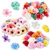 Hoteam 100 teste di fiori finti in seta artificiale, fiori di prugno, fai da te, fiori finti assortiti, fiori decorativi in seta, margherite, decorazioni artigianali per matrimoni, feste, ghirlande, vasi per
