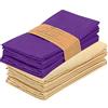 Ruvanti, Set di 12 tovaglioli di stoffa, 45,7 x 45,7 cm, lavabili, morbidi, resistenti, assorbenti, in misto cotone, tovaglioli per hotel, pranzo, ristorante, feste di nozze, viola e avorio dorato