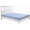 Poppy & Fritz - Lenzuolo con angoli, biancheria da letto in percalle di cotone, fresco e fresco, tasca profonda e completamente elasticizzato (Oxford Stripe Blue, Full)