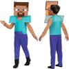 MINECRAFT DISGUISE Minecraft Costume per bambini Steve, con licenza ufficiale, vestibilità comoda e design dettagliato, M 7 a 8