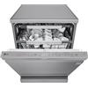 LG DF587HVS, Lavastoviglie libera installazione, QuadWash Serie 5, Classe A-10% 43dB, 14 coperti, Vapore, Auto-apertura, Wi-Fi, Grigia
