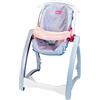 Theo Klein 1682 Baby Coralie seggiolone per Bambole, Quattro funzioni- seggiolone, Dondolo, Culla e ovetto, Dimensioni- 37 cm x 41 cm x 65 cm, Giocattolo per Bambini a Partire da 3 Anni