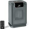 Amazon Basics Termoventilatore elettrico portatile, in ceramica, oscillazione 70°, 1800 W, 25 cm, grigio