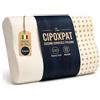 CIPOXPAT Cuscino Cervicale Memory Foam Ortopedico Made in Italy, Guanciale Ergonomico a Doppia Onda per Collo e Spalle, Federa in Tencel Traspirante, Antirussamento, Anallergico
