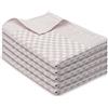 ZOLLNER 5 Strofinacci, 100% Cotone, 46x70 cm - Super assorbenti e robusti canovacci - Lavabili a 60°C - qualità gastronomica - certificati Oeko-Tex®, a quadretti marroni