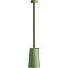 SHOT BOTLIGHTING TAG Lampada da Tavolo LED Ricaricabile con Touch Dimmer|Autonomia25h|Ricarica USB con Base di Ricarica|IP54 per Interni ed Esterni |Design Originale in Alluminio (VERDE SALVIA)
