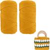 MeYuxg Fettuccia per Borse a Uncinetto, 2 * 200 G/75M Filato per Borse Uncinetto,Fettuccia per Borses Uncinettos per Principianti,per All'Uncinetto, Cestini,Progetti Fai DIY