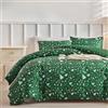 Tokokimo Copripiumino Natalizio 240 x 260 con 2 Federe 65x65 - con Motivi Festivi e Disegni di Regali - Set Biancheria da Letto 240 x 260 con Cerniere Lampo, Verde