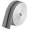 BENECREAT 4.5m Tessitura in Cotone Jacquard 38mm Cinghia in Policotonemodello A Strisce Tessitura per Cucire Nastro Tessuto per Accessori di Abbigliamento Cinghia, Nero
