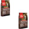 Orijen Cat Regional Red | Confezione Doppia | 2 x 340 g | Alimento completo per gatti adulti | 85% ingredienti animali di alta qualità | Rivestito di fegato liofilizzato