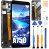 ARSSLY LCD Display per Samsung Galaxy A7 2018 A750 SM-A750F A750F LCD Schermo Touch Digitizer Vetro Assemblaggio con Riparazione Kit (6.0,Nero con Cornice)