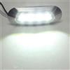 Generic 6 Pcs Fanali Luce Ingombro 4 LED Bainco Segnalatore 12v Bordo Cromo Fanale Laterale Perimetrale Auto Camper