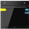 Cecotec Forno Integrabile Multifunzione Convenzionale 80L Bolero Hexa C126400 Glass Black. 2800 W, 5 funzioni, basso consumo, luce interna, Steam Assist, Steam EasyClean, porta fredda con 2 cristalli