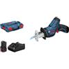 Bosch Professional 12V System Sega Universale a Batteria Gsa 12V-14 (Incl. 2 Lame, 2 Batterie da 3,0 Ah e Caricabatteria, in Valigetta L-Boxx)