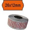 PRINTEX PACK 10 ROTOLI 1000 ETICH. 26x12mm ONDA ARANCIO PERM. Printex