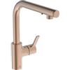 Ideal Standard - Gusto iMX Miscelatore cucina, Bocca alta tonda a L, con dispenser di sapone integrato, bocca girevole a 360°, facile da installare con fissaggio EasyFix+, Sunset Rose