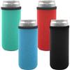 SwirlColor SwilrColor Beer Cooler Sleeve Seulement sous 330ml Slim Can, 4 PZ Isolato Neoprene Can Sleeves Antiscivolo Can Cooler Holder per Birra Coke-Nero Rosso Verde Blu