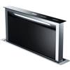 FRANKE Cappa Telescopica DownDraft, Serie FDW 908 IB XS, 88 cm, Classe Energetica B, Acciaio Inox + Vetro Nero - 110.0365.588
