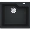 FRANKE Lavello 1 Vasca da incasso, Serie URBAN UBG 610-56, 56 cm, Fragranite Nero - 114.0686.793