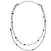 Jewels BY Leonardo Collana Sabine con Collo in Acciaio Inox Argentato, Elementi argentati con Perle in Bianco e Nero, Lunghezza 50-82 cm, Regalo per Donne, 024912