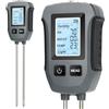 Heemol Misuratore di PH 5 in 1, Tester Multifunzione per fertilità, PH, umidità, Temperatura, Luce, misuratore di Terreno ad Alta precisione per Giardini, Piante e Piante d'appartamento