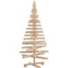 vidaXL Alberi di Natale Naturale 120 cm Legno di Pino massello, Salotto Moderno, Albero di Natale Artificiale, Decorazioni Festive, Rami Regolabili, Minimalista in Legno di Pino
